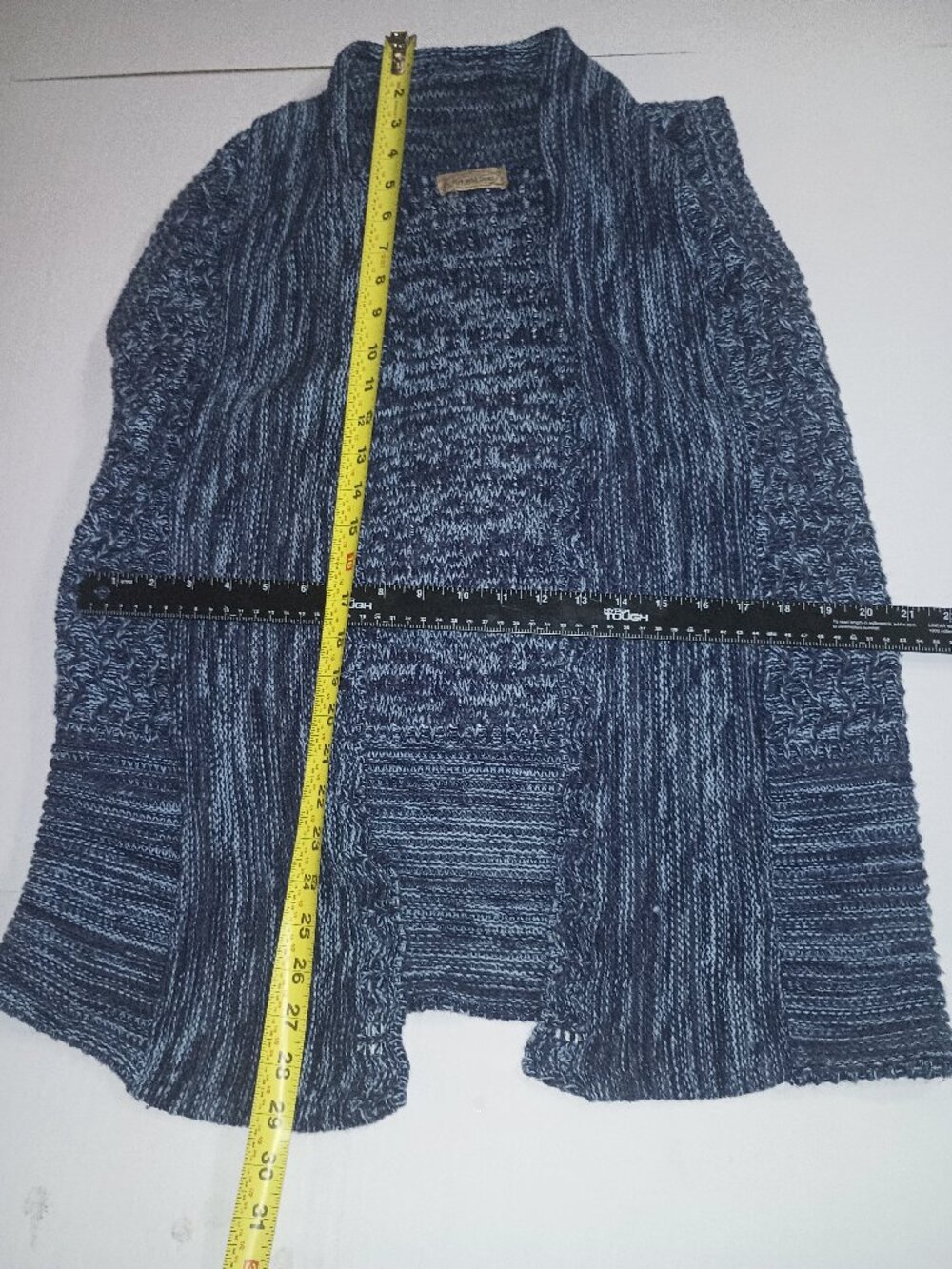Women's Sleeveless Blue Cardigan